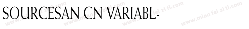 SOURCESAN CN VARIABL字体转换